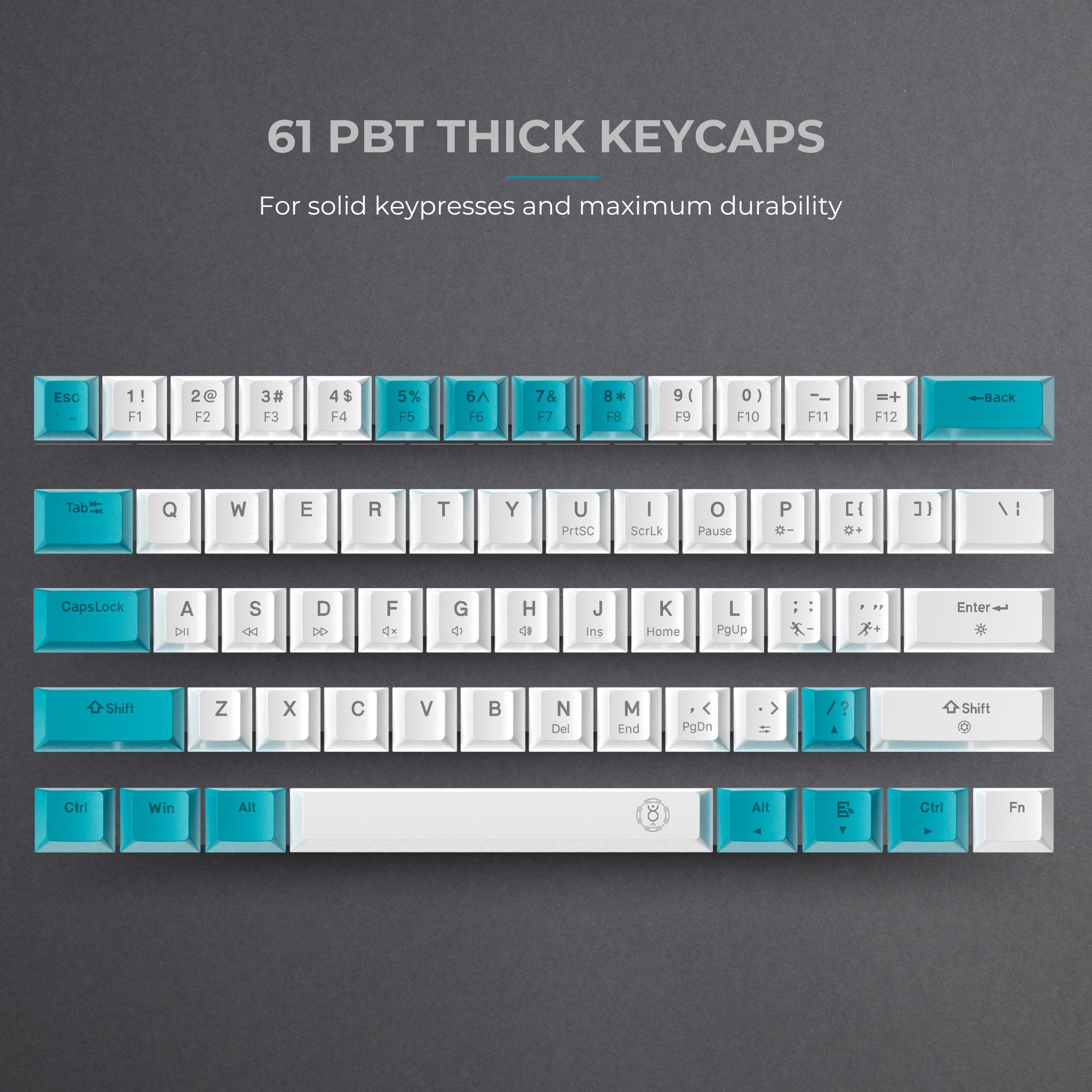 Drluxur Keycaps for Darkfire/Pearl - For 60% Compact Keyboards