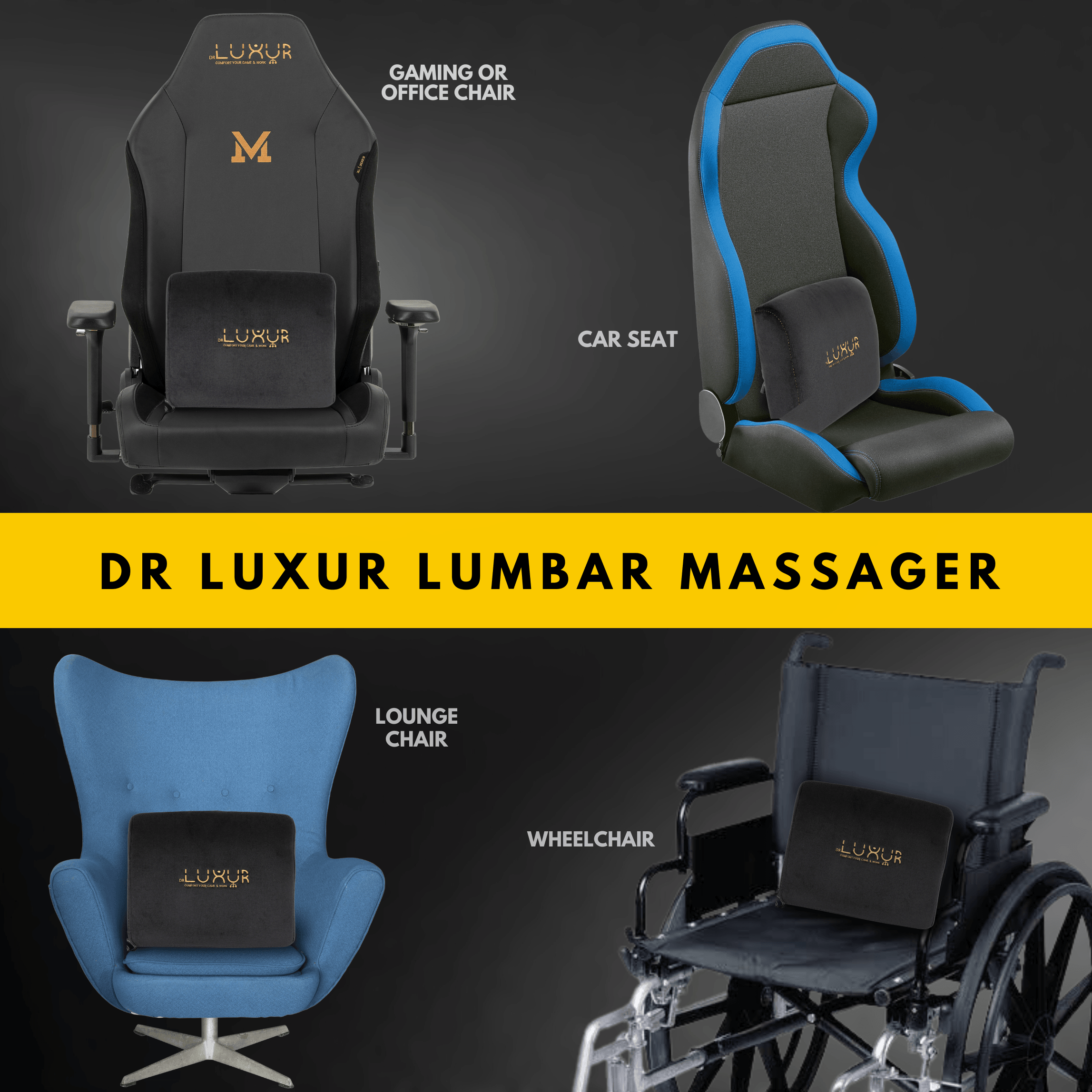 Drluxur Massage Lumbar Pillow